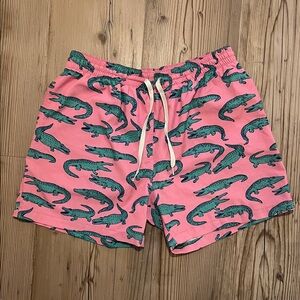 Chubbies Pink and Green Alligator Men's Athletic Shorts